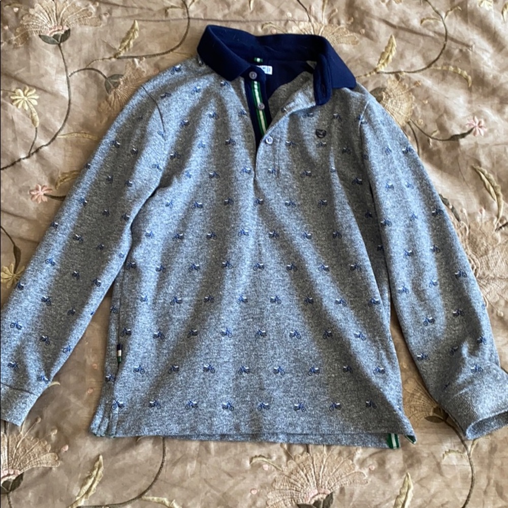 Boys size 6 motorcycle polo shirt!